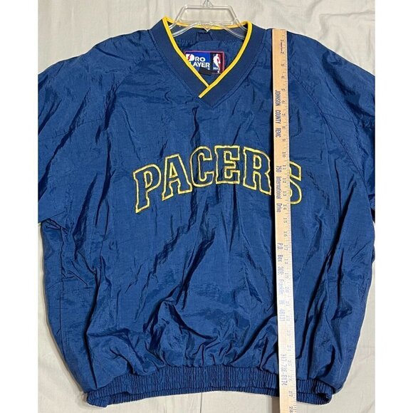 Vintage NBA Pro Player Indiana Pacers V-Neck Pullover Jacket Size XL Embroidered - Picture 6 of 12